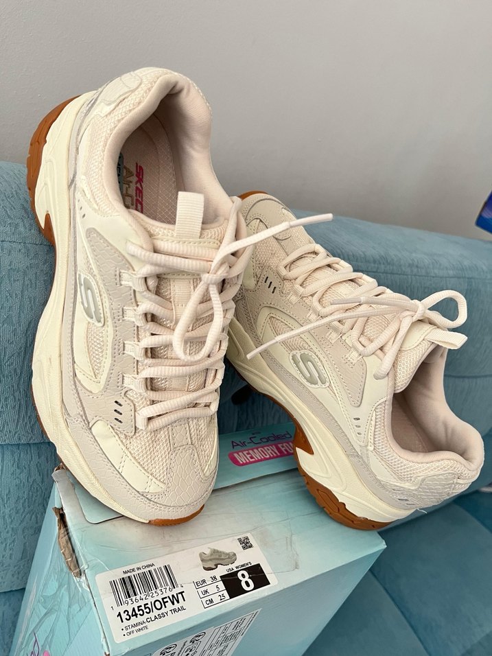 Beyaz Platform skechers
 Kadın Spor Ayakkabı - Görsel 2