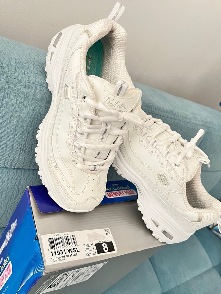 Beyaz Kadın Spor Ayakkabı skechers Topuklu - Görsel 2