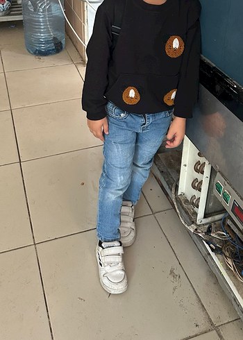 Erkek Çocuk Renkli Baskılı kot pantolon - Görsel 2