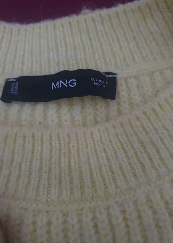 Kadın Sarı Triko Bisiklet Yaka Kazak - Görsel 3