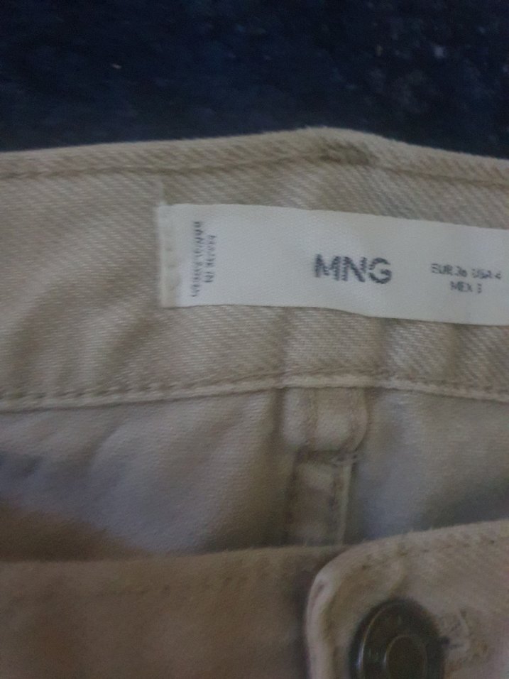 Bej Regular Fit Kadın Denim Pantolon - Görsel 2