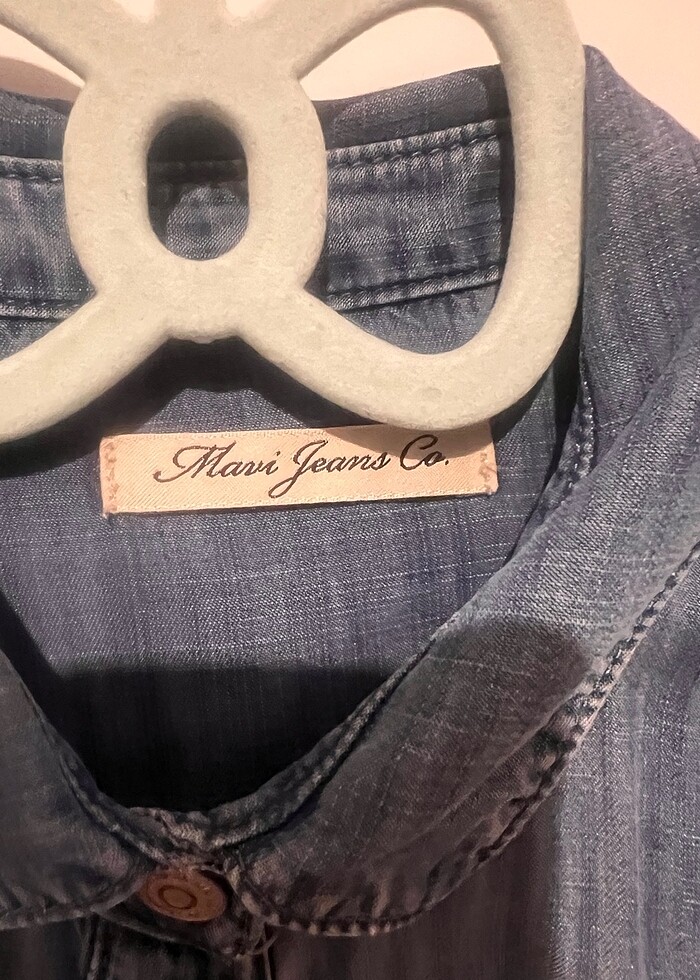 Mavi jeans gömlek - Görsel 2