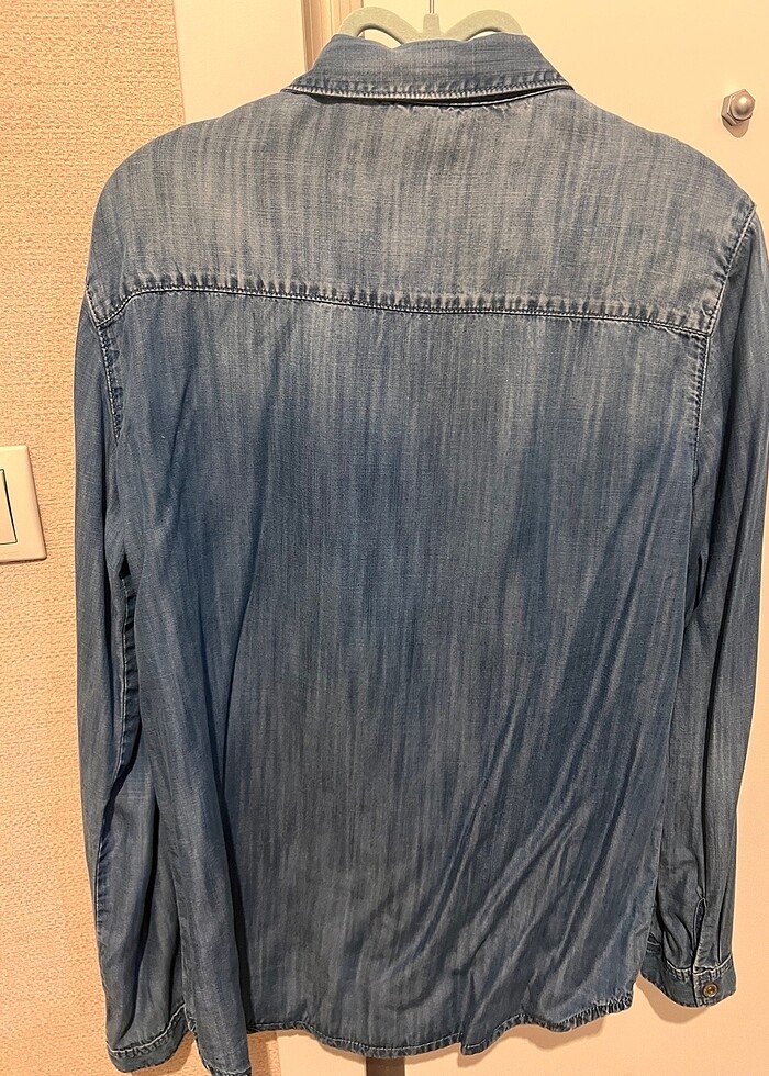 Mavi jeans gömlek - Görsel 3