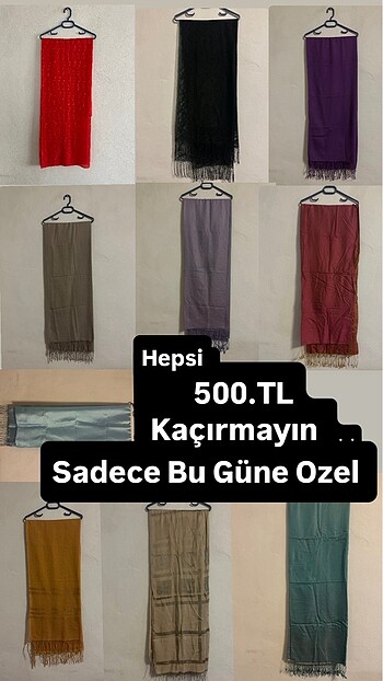 On Adet Şal Tek Fiyat