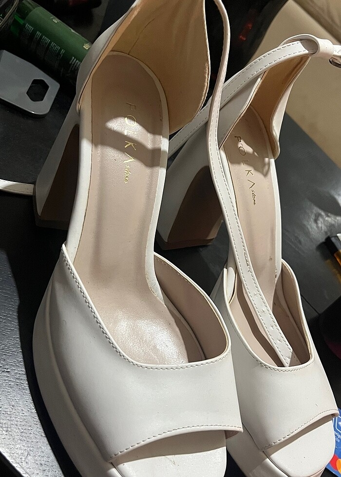 Polka topuklu 40 numara - Görsel 3