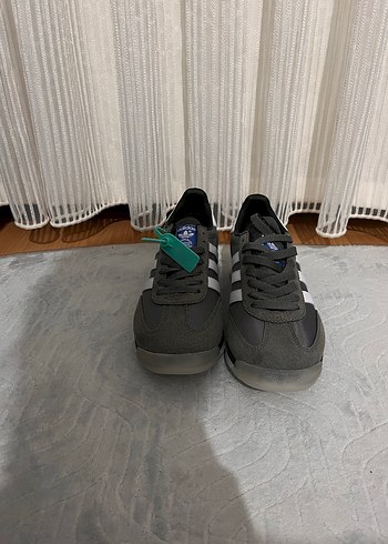 Gri Erkek Spor Ayakkabı Velcro Detaylı - Görsel 4