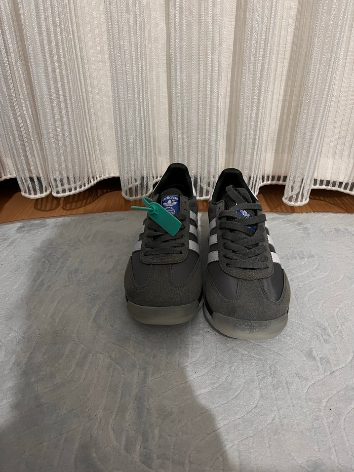 Gri Erkek Spor Ayakkabı Velcro Detaylı - Görsel 4