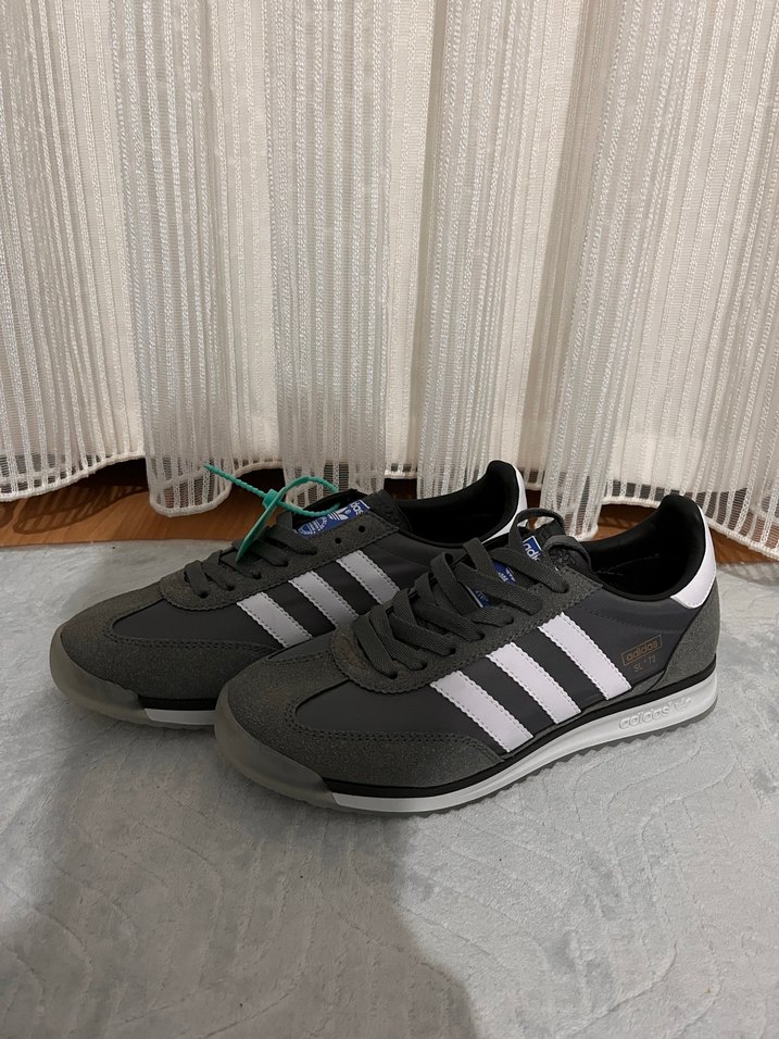 Gri Erkek Spor Ayakkabı Velcro Detaylı - Görsel 2