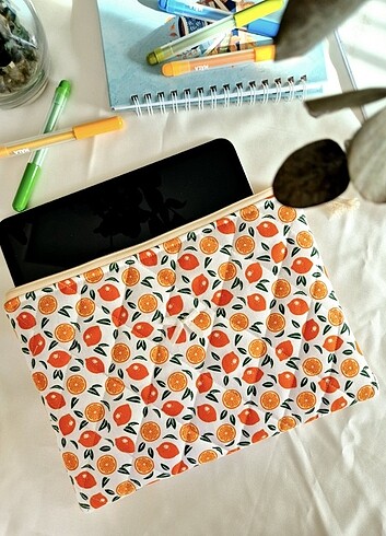  Beden turuncu Renk Tablet Çantası 