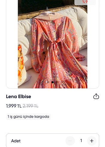 38 Beden Kadın somon elbise