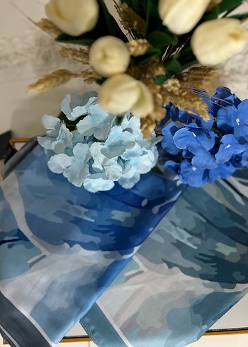 Çiçek desenli yeni moda şal - Görsel 3