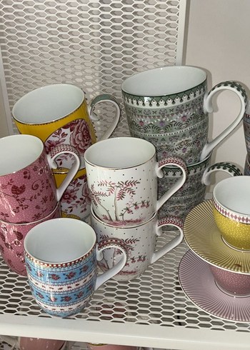 Pastel Renkli Desenli porselen Fincan PIP STUDIO