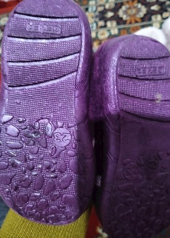 Kız Çocuk Mor Nakışlı Sıcak Terlik - Görsel 4