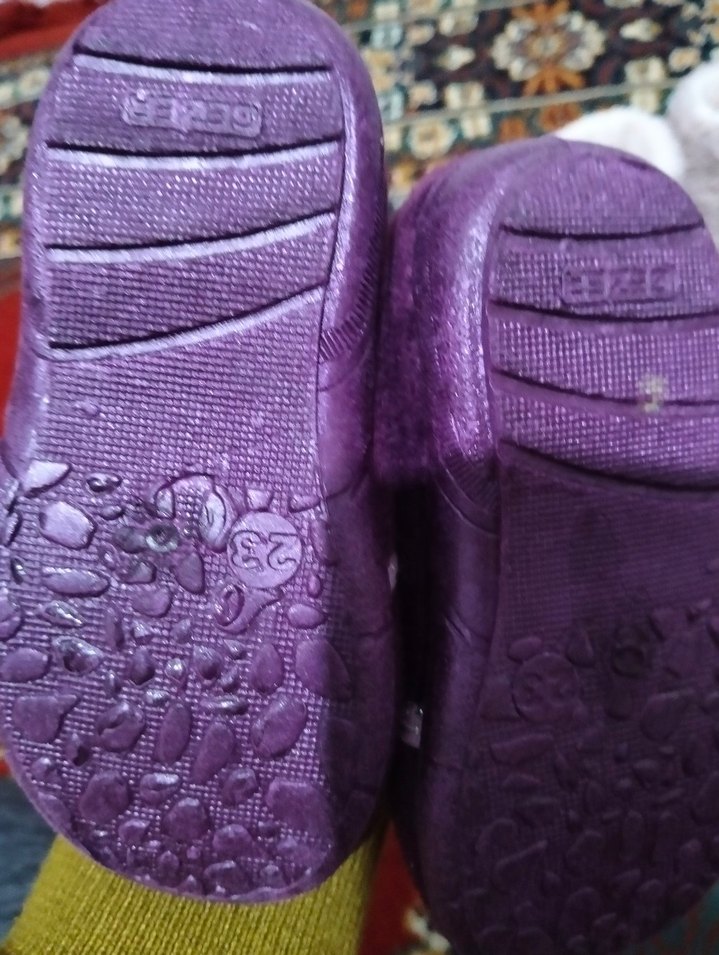 Kız Çocuk Mor Nakışlı Sıcak Terlik - Görsel 4