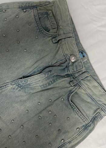 River Island Metal Detayli Acik Mavi Denim Jean