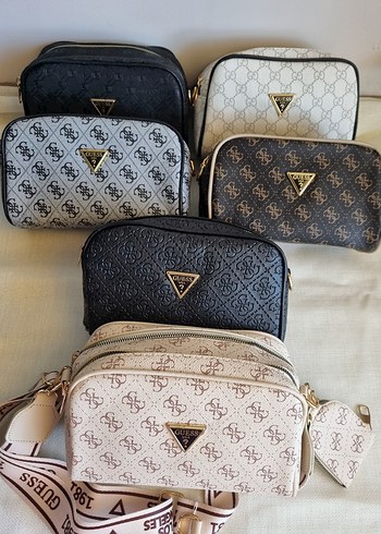 Kadın Deri Baskılı Detaylı Çapraz Çanta