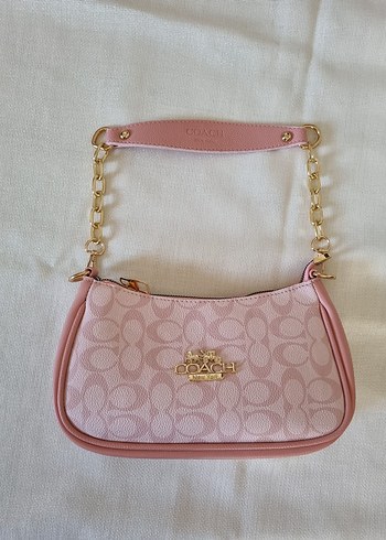 Pembe Zincir Detaylı Coach Kadın Çanta