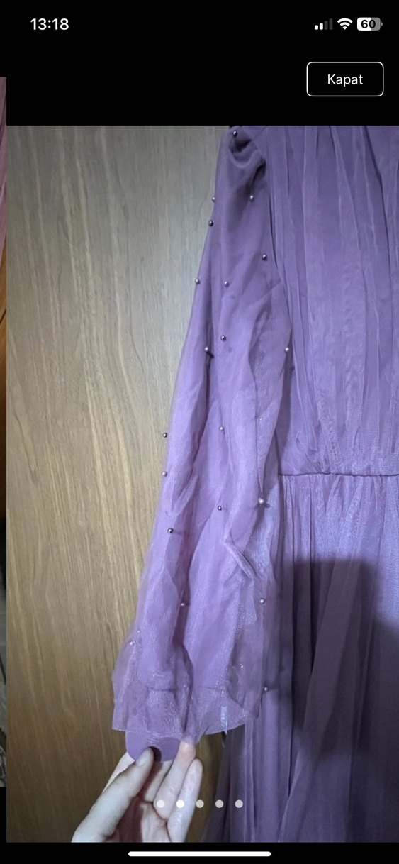 Pembe Drapeli Uzun Bohem Kadın Elbise - Görsel 2