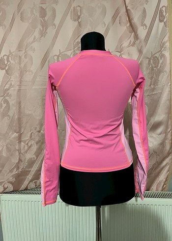 Fermuarlı Pembe Uzun Kollu Mini Atletik Üst - Görsel 5