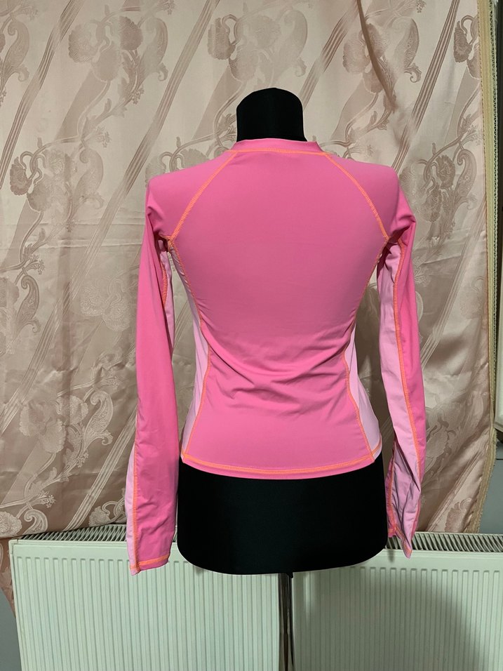 Fermuarlı Pembe Uzun Kollu Mini Atletik Üst - Görsel 5