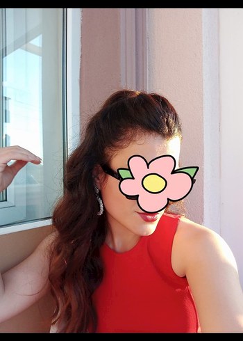 Diğer Kırmızı Parlak Midi Kalem Elbise
