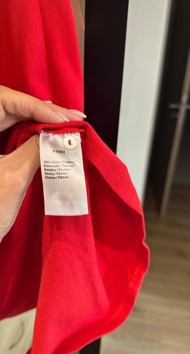 Lacoste Kırmızı Polo Yaka Midi Kadın Elbise - Görsel 5