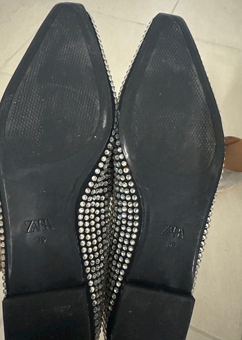 Parlak Taşlı Siyah  Kadın Babet - Görsel 3