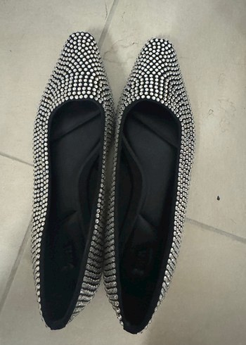 Parlak Taşlı Siyah  Kadın Babet - Görsel 6