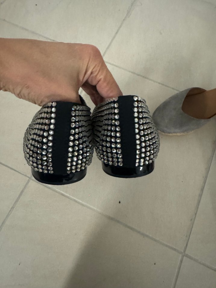 Parlak Taşlı Siyah  Kadın Babet - Görsel 2