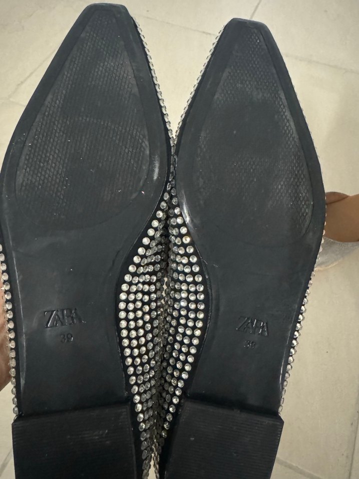 Parlak Taşlı Siyah  Kadın Babet - Görsel 3