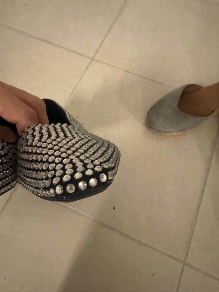 Parlak Taşlı Siyah  Kadın Babet - Görsel 5