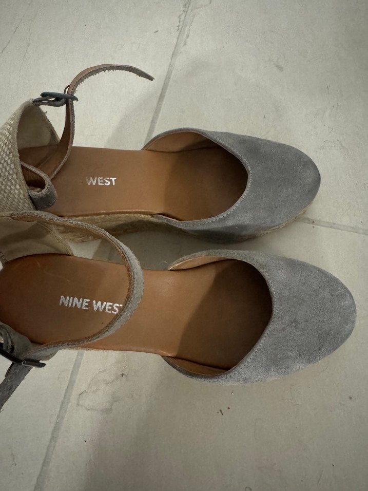 Gri Süet Dolgu Topuklu Kadın Ayakkabı - Görsel 3