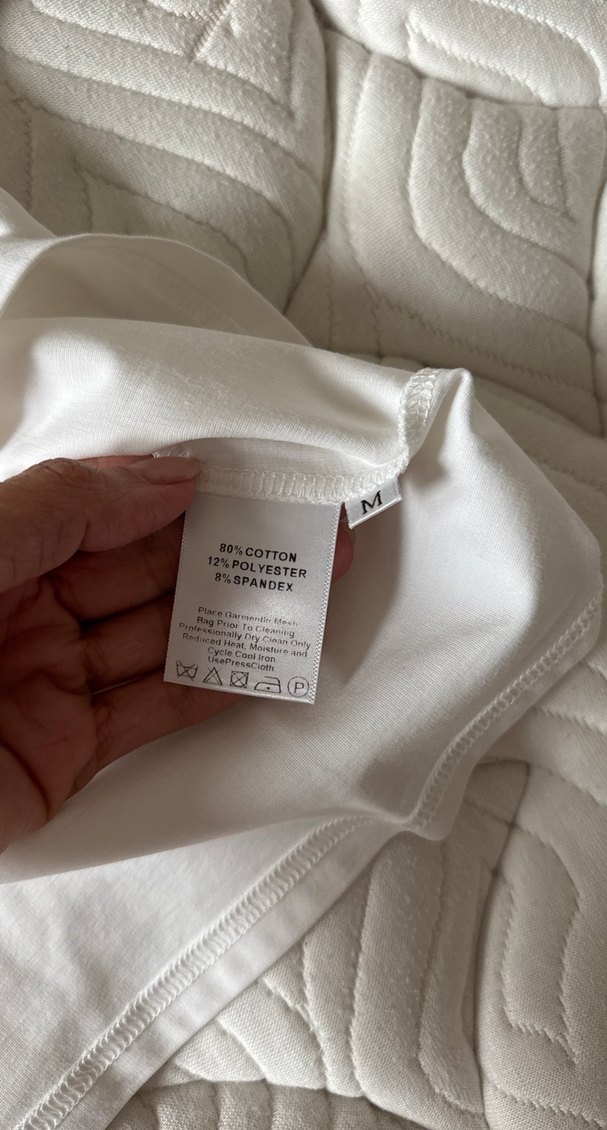 Beyaz nakışlı Chanel Kadın Tişört - Görsel 2