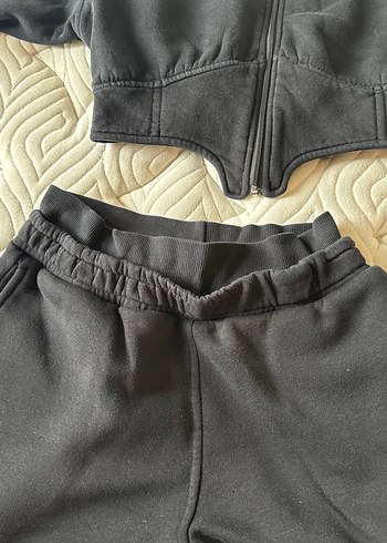 Kadın Siyah Fermuarlı kapişonlu Eşofman Takımı - Görsel 2