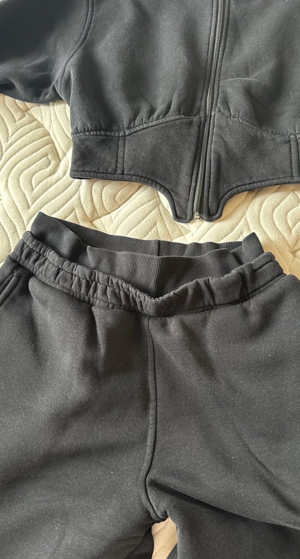 Kadın Siyah Fermuarlı kapişonlu Eşofman Takımı - Görsel 2