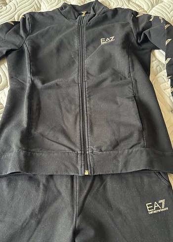 Emporio Armani Siyah Fermuarlı Kadın Eşofman Takımı - Görsel 2