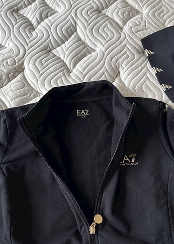 Emporio Armani Siyah Fermuarlı Kadın Eşofman Takımı - Görsel 9