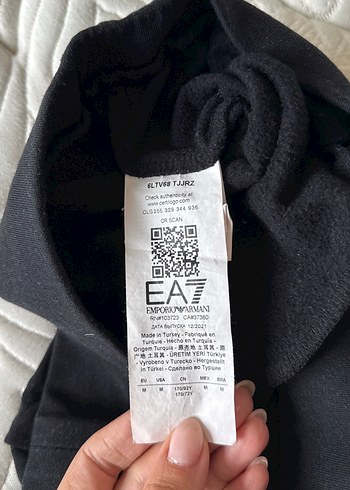 Emporio Armani Siyah Fermuarlı Kadın Eşofman Takımı - Görsel 5