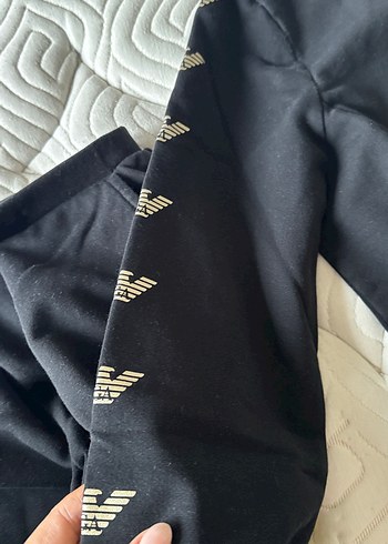 Emporio Armani Siyah Fermuarlı Kadın Eşofman Takımı - Görsel 7