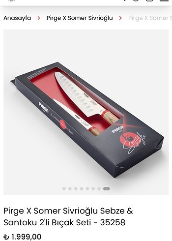 Pirge X Somer Sivrioğlu 2'li Sebze & Santoku Bıçak Seti