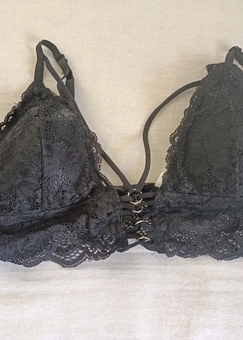 Siyah Dantel Gotik Bralet