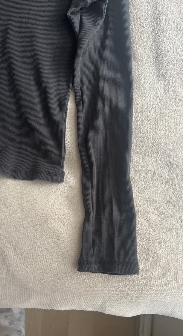 Gri Uzun Kollu Hamile Tişörtü - Görsel 2