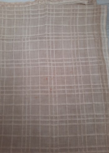 Bej Pliseli Keten Kadın Şal - Görsel 4