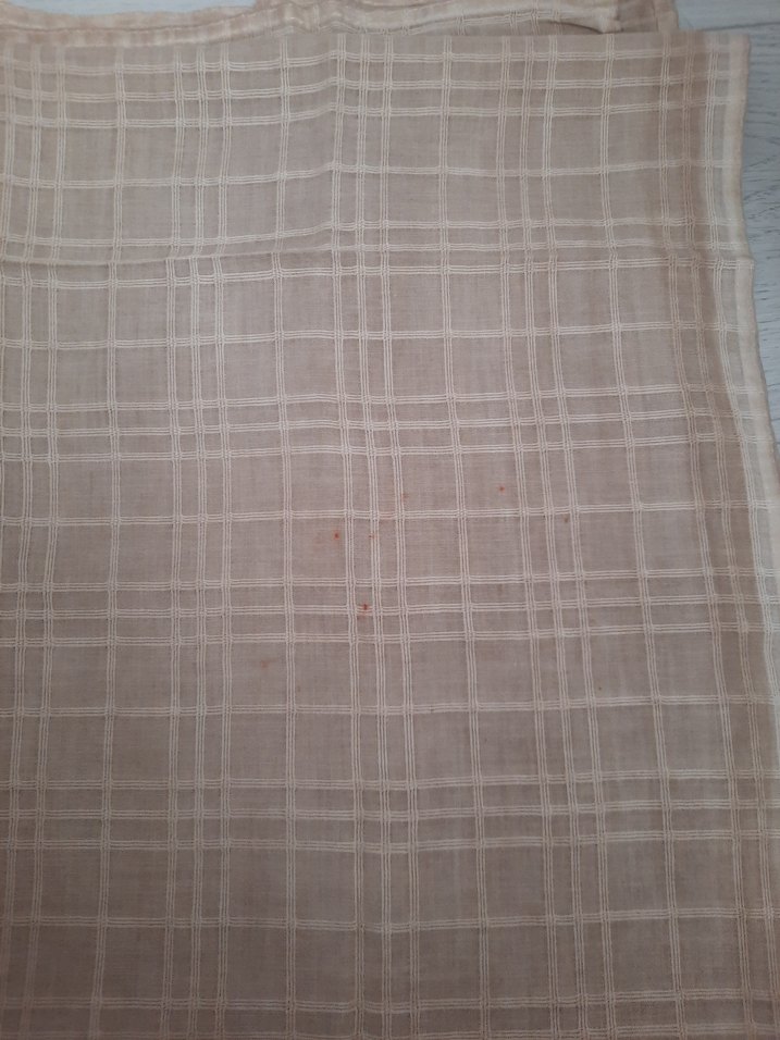 Bej Pliseli Keten Kadın Şal - Görsel 4