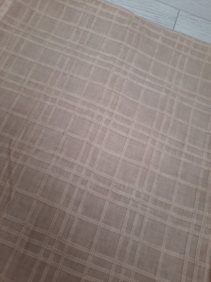 Bej Pliseli Keten Kadın Şal - Görsel 3