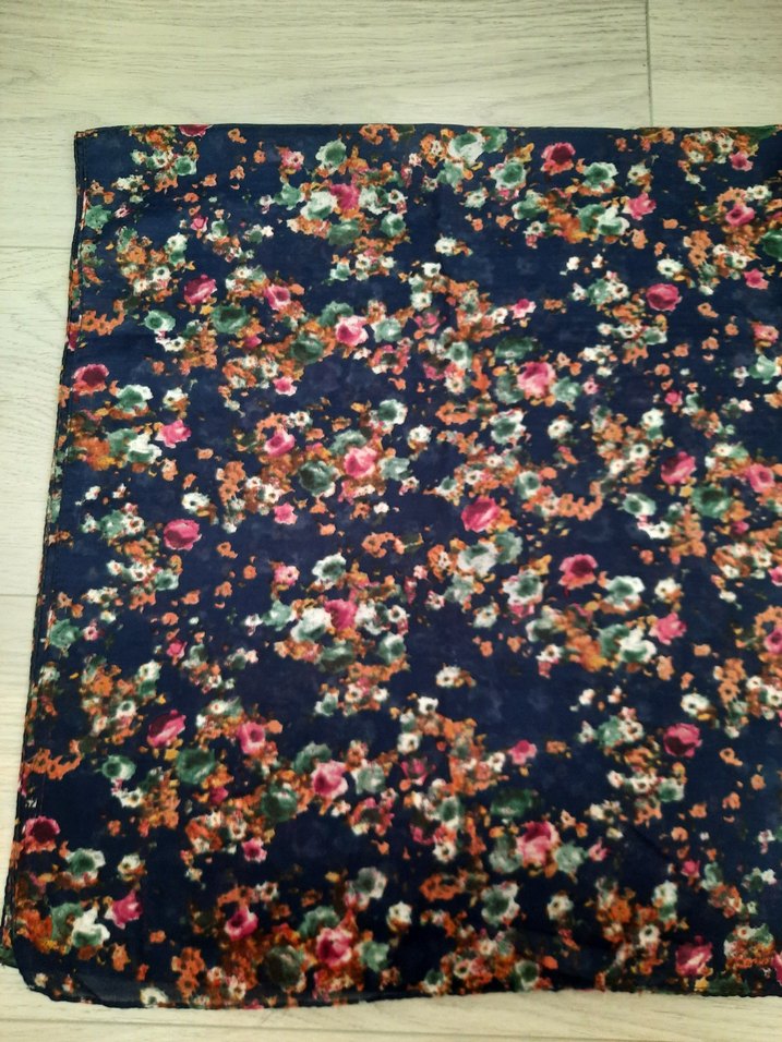 Çiçek Desenli Çok Renkli Bohem Kadın Şal - Görsel 2