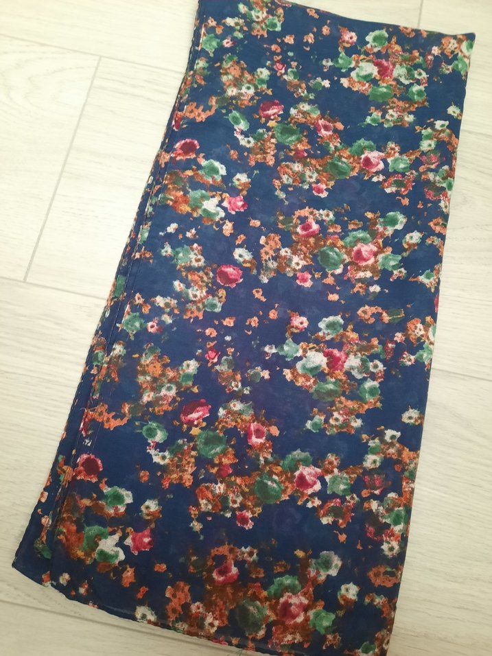 Çiçek Desenli Çok Renkli Bohem Kadın Şal - Görsel 3