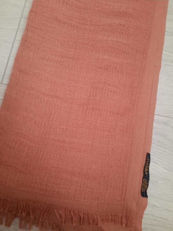 Bej Keten Kadın Şal - Görsel 4