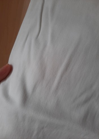 Kadın Beyaz Keten Midi Pantolon Fermuarlı - Görsel 4