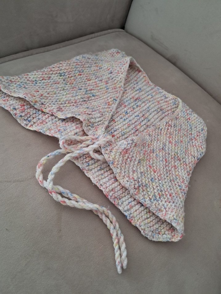 Kız Çocuk Nakışlı Örgü Beyaz Yelek - Görsel 2